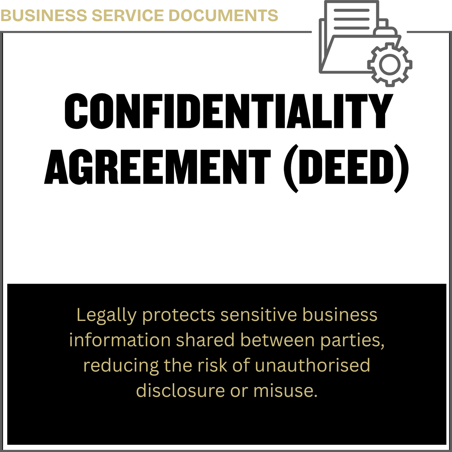 Confidentiality Agreement (Deed)