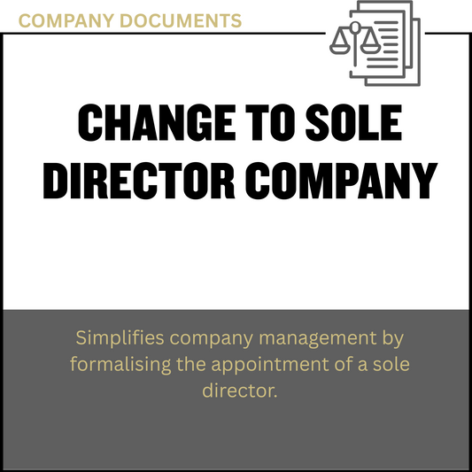 Change to Sole Director Company