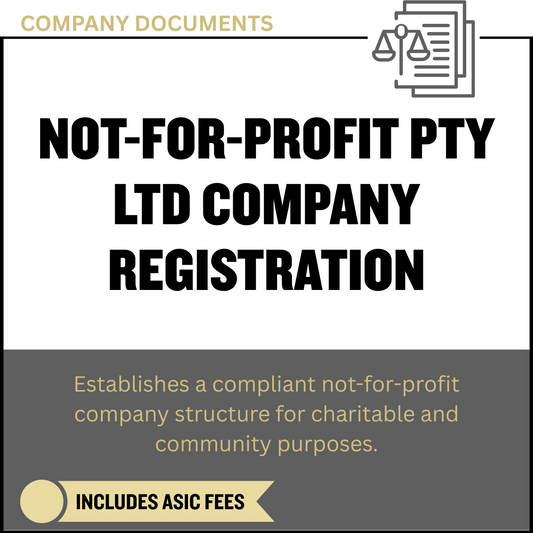 Not-for-profit Pty Ltd Company Registration